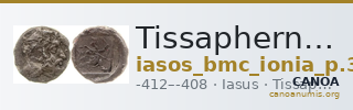 Tissaphernes Iasos BMC Ionia p. 325, no. 13 — CANOA
