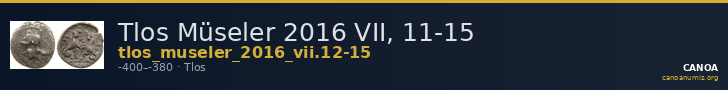 Tlos Müseler 2016 VII, 11-15 — CANOA