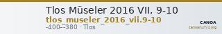 Tlos Müseler 2016 VII, 9-10 — CANOA