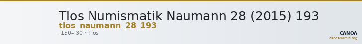 Tlos Numismatik Naumann 28 (2015) 193 — CANOA