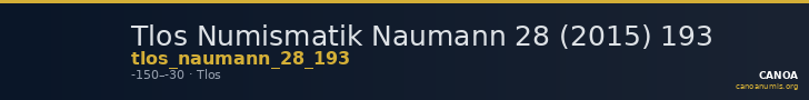 Tlos Numismatik Naumann 28 (2015) 193 — CANOA