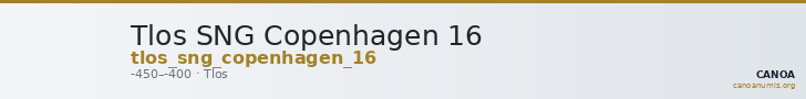 Tlos SNG Copenhagen 16 — CANOA