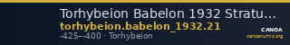 Torhybeion Babelon 1932 Stratus 21 — CANOA