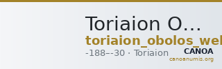 Toriaion Obolos Web sale 30 (2023) 404 — CANOA
