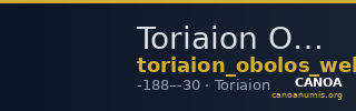 Toriaion Obolos Web sale 30 (2023) 404 — CANOA