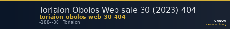 Toriaion Obolos Web sale 30 (2023) 404 — CANOA