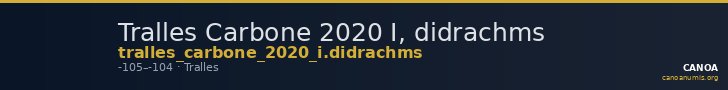 Tralles Carbone 2020 I, didrachms — CANOA