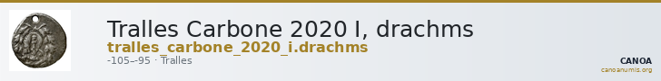 Tralles Carbone 2020 I, drachms — CANOA