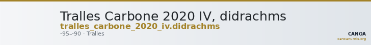 Tralles Carbone 2020 IV, didrachms — CANOA