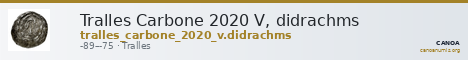 Tralles Carbone 2020 V, didrachms — CANOA