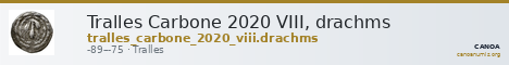 Tralles Carbone 2020 VIII, drachms — CANOA