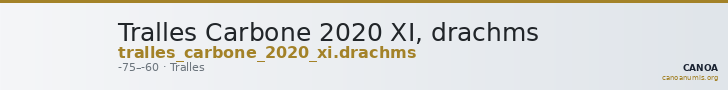 Tralles Carbone 2020 XI, drachms — CANOA