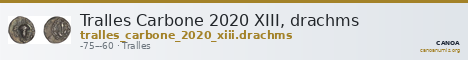 Tralles Carbone 2020 XIII, drachms — CANOA