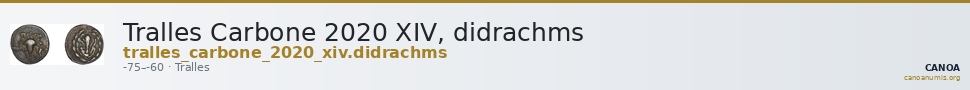 Tralles Carbone 2020 XIV, didrachms — CANOA