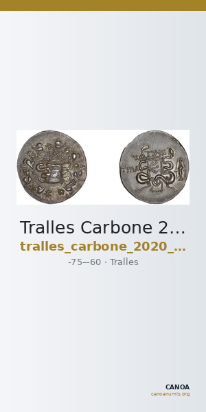 Tralles Carbone 2020 XLI, tetradrachms — CANOA