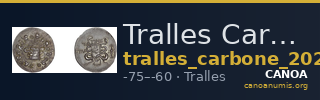 Tralles Carbone 2020 XLI, tetradrachms — CANOA