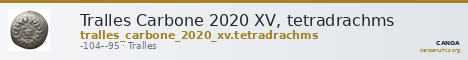 Tralles Carbone 2020 XV, tetradrachms — CANOA