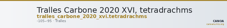 Tralles Carbone 2020 XVI, tetradrachms — CANOA