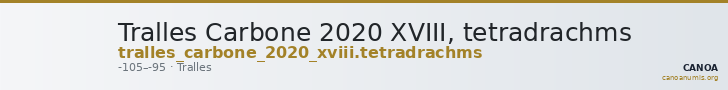 Tralles Carbone 2020 XVIII, tetradrachms — CANOA