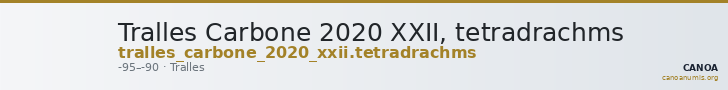 Tralles Carbone 2020 XXII, tetradrachms — CANOA
