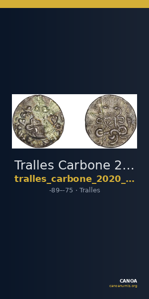 Tralles Carbone 2020 XXIX, tetradrachms — CANOA