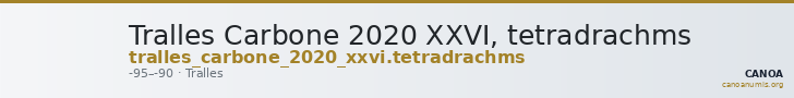 Tralles Carbone 2020 XXVI, tetradrachms — CANOA