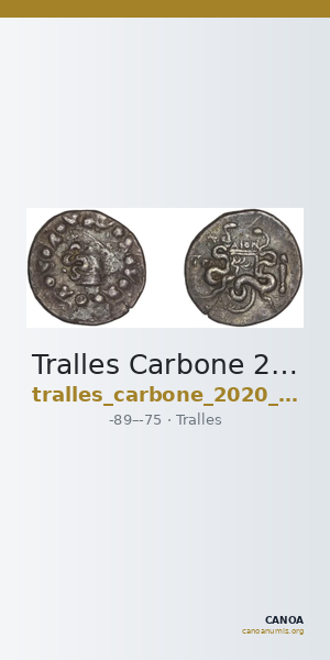 Tralles Carbone 2020 XXVIII, tetradrachms — CANOA