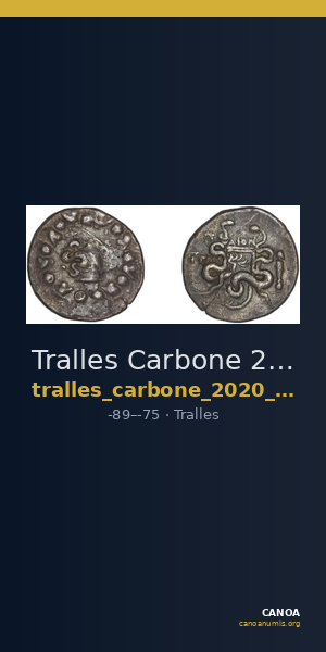 Tralles Carbone 2020 XXVIII, tetradrachms — CANOA