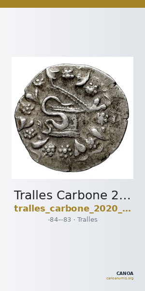 Tralles Carbone 2020 XXXIII, tetradrachms — CANOA
