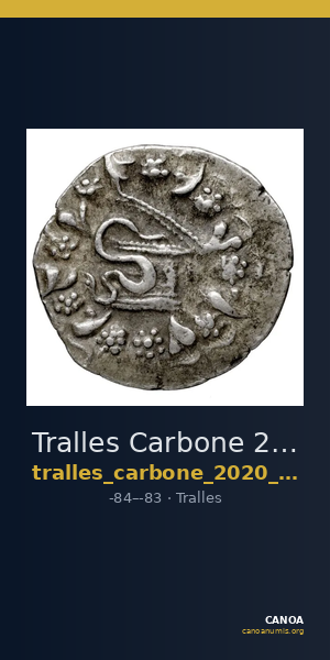 Tralles Carbone 2020 XXXIII, tetradrachms — CANOA