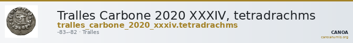 Tralles Carbone 2020 XXXIV, tetradrachms — CANOA