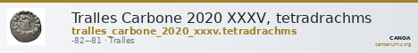 Tralles Carbone 2020 XXXV, tetradrachms — CANOA