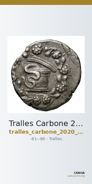Tralles Carbone 2020 XXXVI, tetradrachms — CANOA