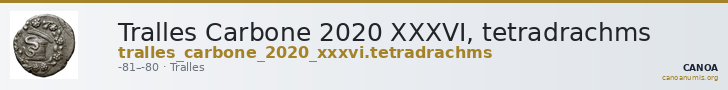 Tralles Carbone 2020 XXXVI, tetradrachms — CANOA