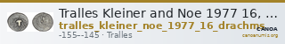 Tralles Kleiner and Noe 1977 16, drachms — CANOA
