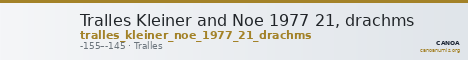 Tralles Kleiner and Noe 1977 21, drachms — CANOA