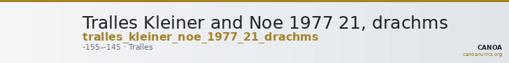 Tralles Kleiner and Noe 1977 21, drachms — CANOA