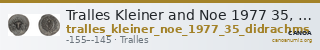 Tralles Kleiner and Noe 1977 35, didrachms — CANOA