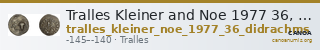 Tralles Kleiner and Noe 1977 36, didrachms — CANOA