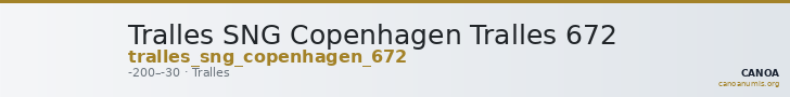 Tralles SNG Copenhagen Tralles 672 — CANOA