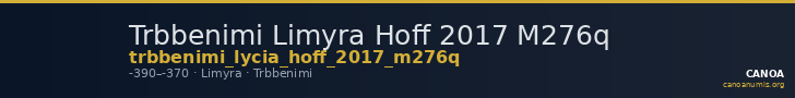Trbbenimi Limyra Hoff 2017 M276q — CANOA