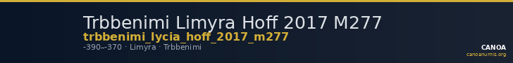 Trbbenimi Limyra Hoff 2017 M277 — CANOA