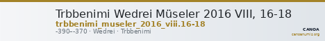 Trbbenimi Wedrei Müseler 2016 VIII, 16-18 — CANOA