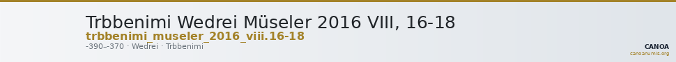 Trbbenimi Wedrei Müseler 2016 VIII, 16-18 — CANOA