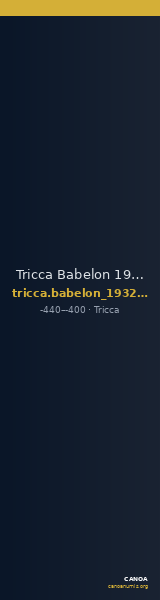Tricca Babelon 1932 549 — CANOA