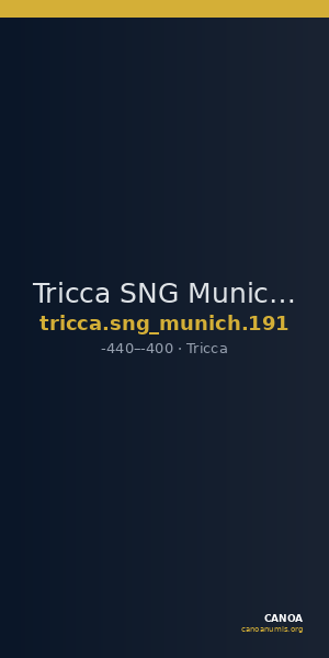 Tricca SNG Munich Tricca 191 — CANOA