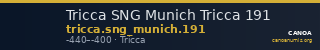 Tricca SNG Munich Tricca 191 — CANOA