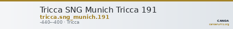 Tricca SNG Munich Tricca 191 — CANOA
