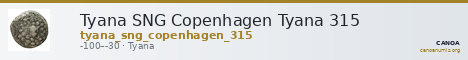 Tyana SNG Copenhagen Tyana 315 — CANOA