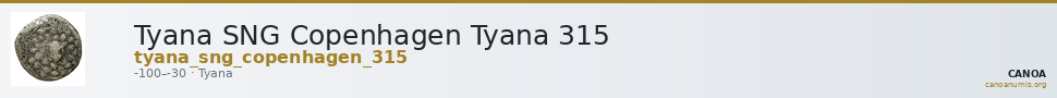 Tyana SNG Copenhagen Tyana 315 — CANOA